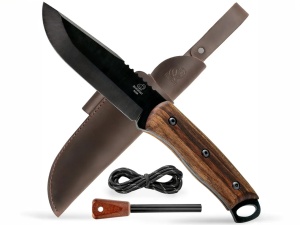 BSH4 Dusk Cutit bushcraft din otel carbon cu tija fero si teaca piele, BeaverCraft
