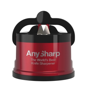 Dispozitiv de ascutit cutite ANYSHARP cu carcasa metalica, Pro Red