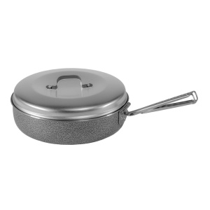 307260 Tigaie antiaderenta Ø200 cu maner rabatabil si capac pentru camping, Trangia