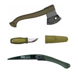 CBS2 Set topor,cutit si fierastrau bushcraft Morakniv /Bahco