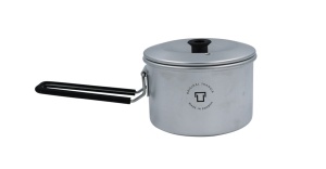 501050 Cana Trangia cu maner si capac negru pentru camping/outdoor