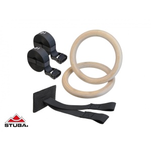 950029 Inele de gimnastica din lemn, Stubai
