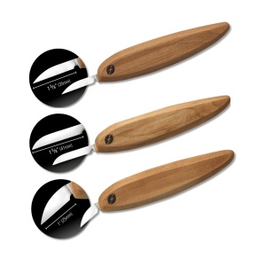 Set 3 cutite pentru sculptura in lemn FP200, Flexcut