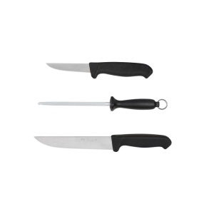Set cutite de macelarit si masat rotund profesional, Morakniv