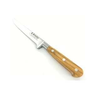 Cutit dezosare, lungime 13cm, maner din lemn de maslin, Sabatier Au Carbone - Olive.