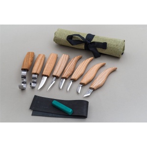 S08 Set de 8 cutite pentru sculptura/cioplit in lemn BeaverCraft