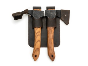 Set-AX1/AX2 Set topor si tesla cioplire lemn AX1 si AX2 cu teaca din piele, BeaverCraft