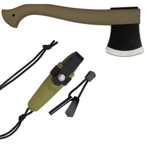 CBS18 Set topor si cutit Eldris verde Morakniv Suedia