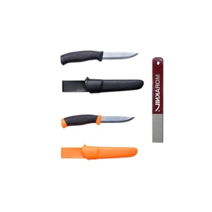 Set 2 cutite bushcraft si diamant de ascutire, Morakniv