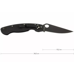 Briceag Military™ Model G-10 negru / lama neagra, Spyderco