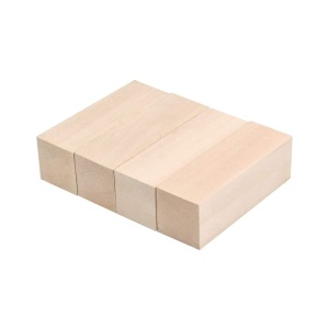 Set 3 blocuri din lemn de tei pentru cioplit 45x50mm