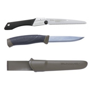 Set Cutit Companion MG (C) Si Fierastrau pliabil bushcraft, camping Silky Gomboy 210mm cu 10dinti, 30mm