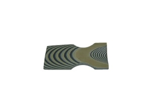 Material compozit pentru maner cutit G10 - 9.5 mm, SureTouch Olive Drab Glass/Black Rubber 2/1