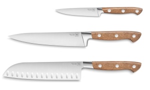 Set 3 cutite bucatarie Georges maner lemn de nuc- TB Groupe