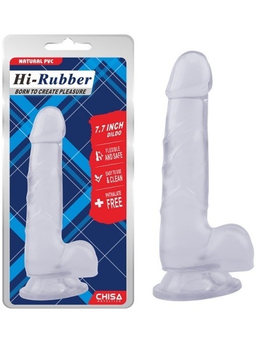 Prozirni realistični dildo | Hi-Ruber 19.5 cm