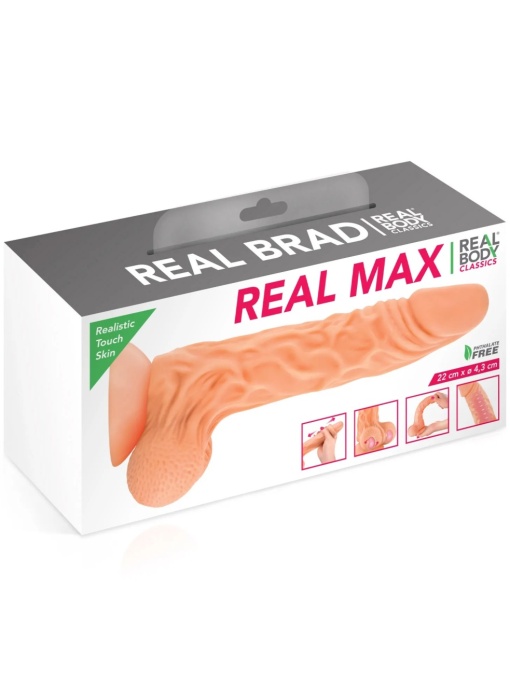 Dildo sa pomičnom kožicom | Real Max 22 cm