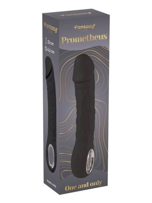 Silikonski Vibrator sa grejanjem | Prometheus Black