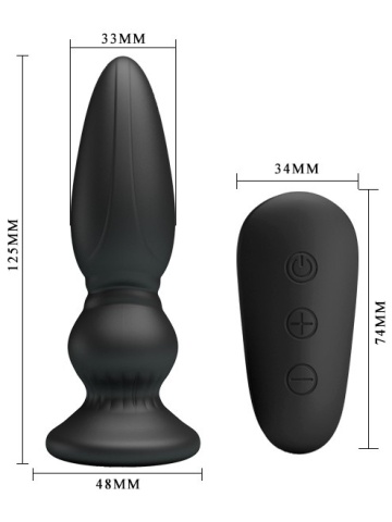 Analni punjivi vibrator na daljinski | Mr. Play Super Power I - Img 8
