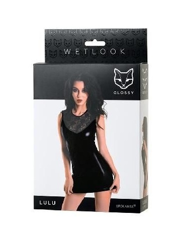 Crna hljina sa čipkom | Wetlook Dress Lulu - Img 4
