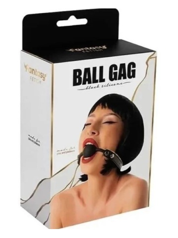 Crna silikonska kugla za usta | Black Silicone Ball Gag - Img 4