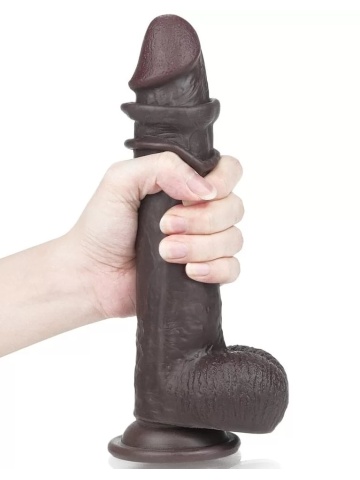Crni realistični dildo | Sliding Skin 22 cm - Img 2