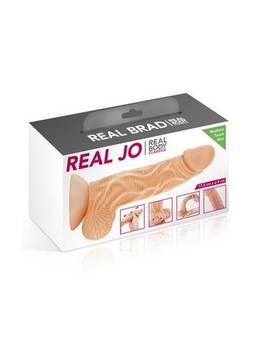 Dildo sa pomičnom kožicom | Real Jo 17,5 cm