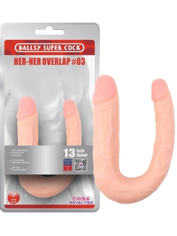 Dvostruki dildo analno -vaginalni | Double dong 38 cm