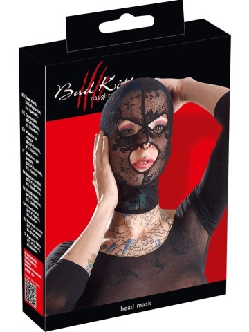 Erotska Čipkana Maska za Glavu | Bad Kitty Head Mask