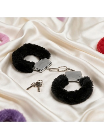 Metalne lisice sa krznom | Sweet Caress Black - Img 2