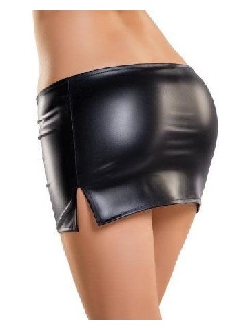 Mini suknja crna | Wetlook Skirt - Img 1