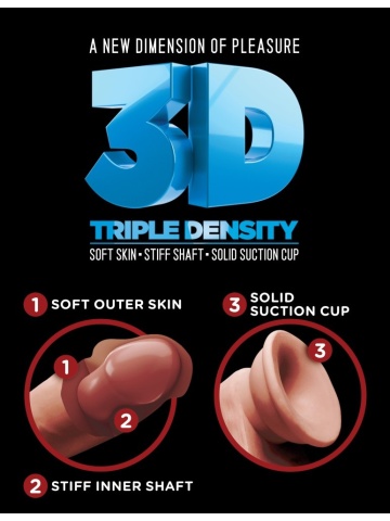 Realistični dildo sa testisima | 3D King Cock Dildo 19 cm - Img 9