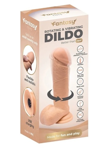 Roto & Vibro Dildo | Rotating & Vibrating Dildo 19 cm