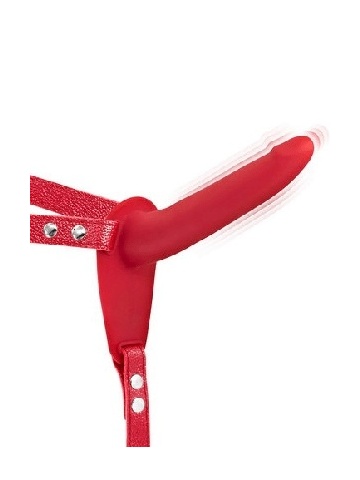 Silikonski vibro strap punjiv | Strap Vibro Red - Img 2