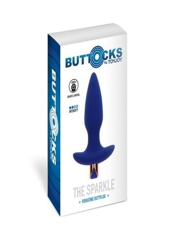 Stakleni vibro plug punjivi | Sparkle Butt Plug - Img 1
