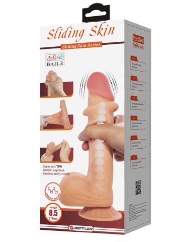 Vibro dildo sa kožicom | Sliding Skin 21,8 cm - Img 6