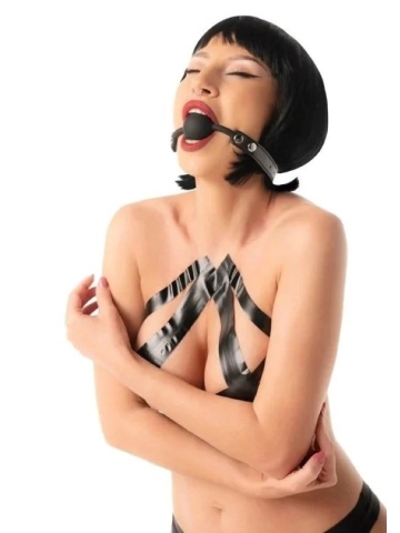 Crna silikonska kugla za usta | Black Silicone Ball Gag
