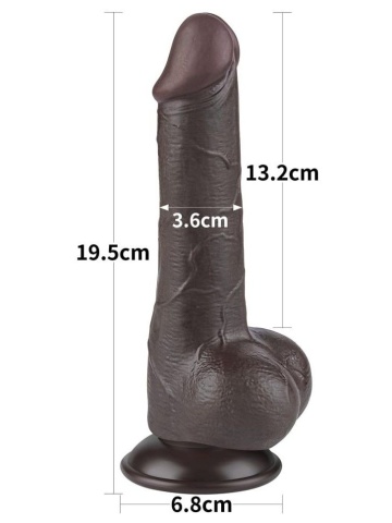 Crni realistični dildo | Sliding Skin 19 cm - Img 8