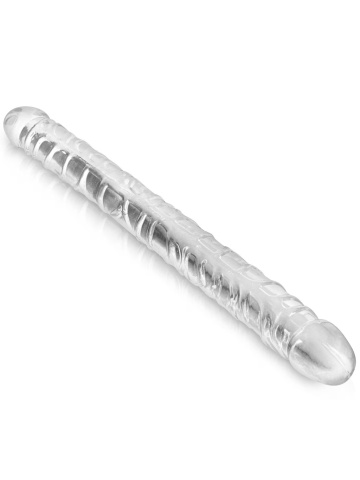 Dupli dildo | Crystal Clear 44 cm - Img 2