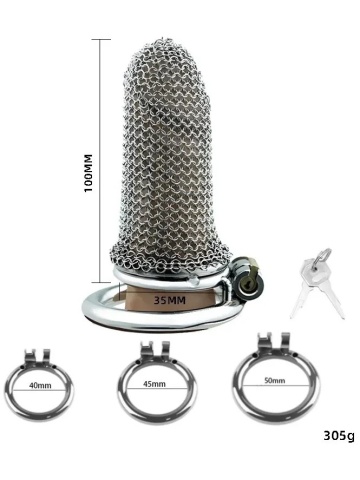 Kavez za penis od metalne mrežice | Metal penis cage - Img 4