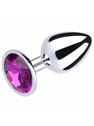 Metalni analni plug Lila kristal | Veličina S