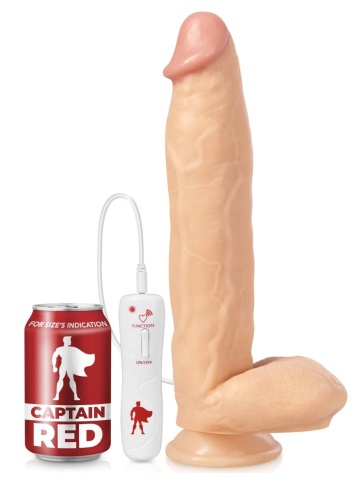 Veliki realistični vibrator | Captain Red 31 cm - Img 2