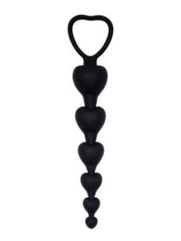 Analne kuglice od silikona u obliku Srca | Anal Beads Black - Img 4