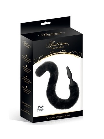 Analni silikonski plug sa Repom | Caress Black