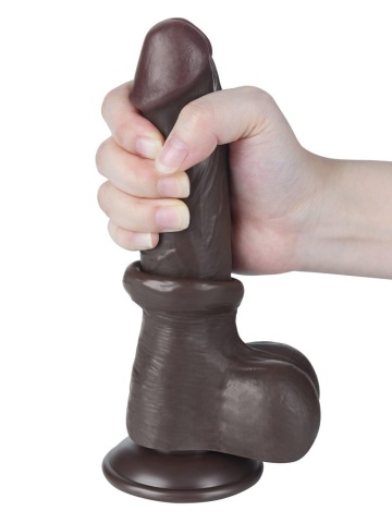 Crni realistični dildo | Sliding Skin 20 cm - Img 4