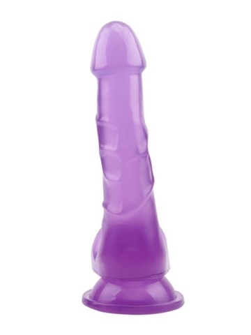 Ljubičasti realistični dildo | Hi-Ruber 19.5 cm - Img 3