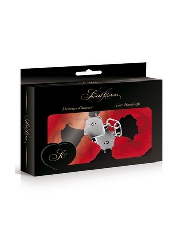 Metalne lisice sa krznom | Sweet Caress Red - Img 3