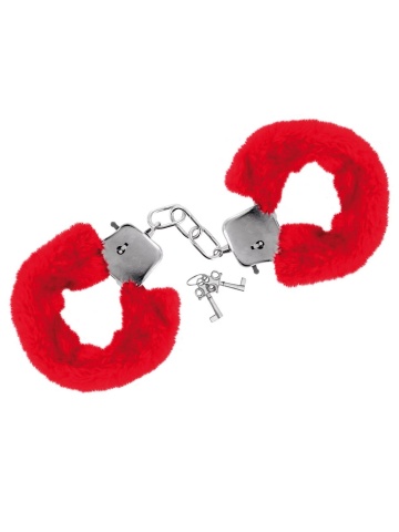 Metalne lisice sa krznom | Sweet Caress Red - Img 2