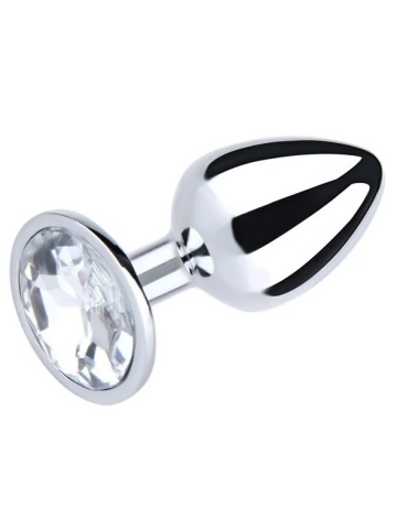Metalni analni plug Beli kristal | Veličina S