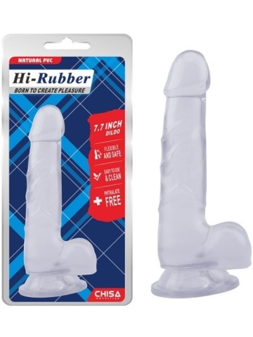 Prozirni realistični dildo | Hi-Ruber 19.5 cm