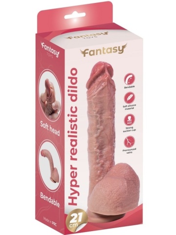 Savitljivi silikonski dildo | Hyper Realistic 21 cm